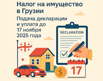 Кому в Грузии нужно подать декларацию и уплатить налог на имущество до 17 ноября 2025 года