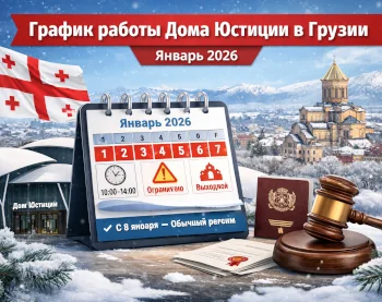 График работы Дома Юстиции в Грузии в январе 2026